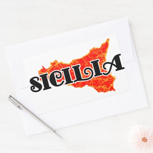 Sicilië Rechthoekige Sticker (Envelop)