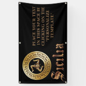 Sicilië  reclamebord spandoek (Verticaal)