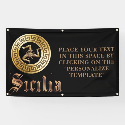 Sicilië  reclamebord spandoek (Horizontaal)