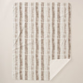 Sicilië roestbruine strepen sherpa deken (Voorkant)