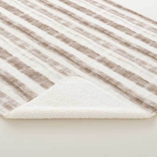 Sicilië roestbruine strepen sherpa deken (3/4)