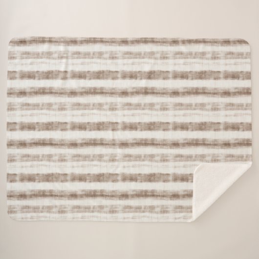 Sicilië roestbruine strepen sherpa deken (Voorkant (horizontaal))