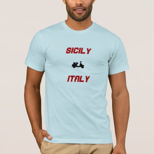 Sicilië, scooter Italië T-shirt (Voorkant)