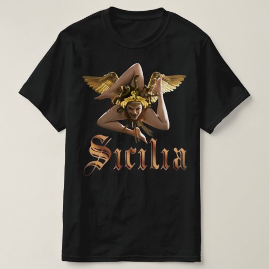 Sicilië/Sicilia Triskelion Trinacria T-Shirt (Design voorkant)
