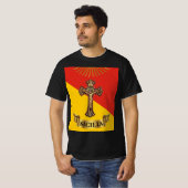 Sicilië / Siciliaanse kroesteem en vlag T-shirt (Voorkant volledig)