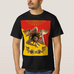 Sicilië / Siciliaanse Medusa Trinacria Poster T-Sh T-shirt
