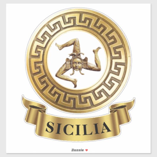 Sicilië Sicilië Trinacria Symbool Sticker (Vel)