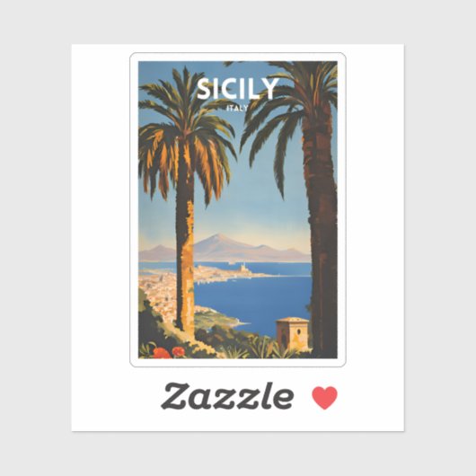 Sicilië Sticker (Vel)