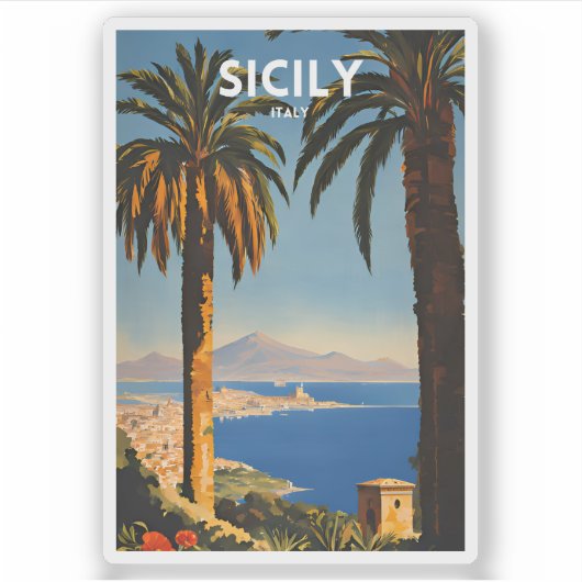 Sicilië Sticker (Voorkant)