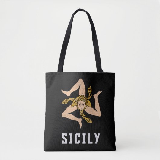 Sicilië Stijl Vlag Tote Bag (Voorkant)
