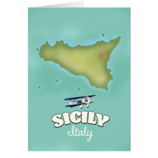 Sicilië  stijlkaart Italië (Voorkant)