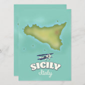 Sicilië  stijlkaart Italië (Voorkant / Achterkant)