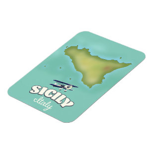 Sicilië stijlkaart Italië Magneet