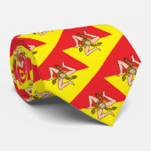 Sicilië Stropdassen, mode Siciliaanse vlag, bedrij Stropdas (Opgerold)