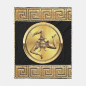 Sicilië Symbool Dekbed Fleece Deken (Voorkant)