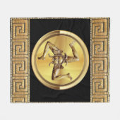 Sicilië Symbool Deken (Voorkant (Horizontaal))