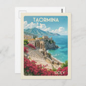 Sicilië Taormina Italië Reizen Briefkaart (Voorkant / Achterkant)