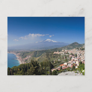 Sicilië - Taormina voor het briefkaart van Etna
