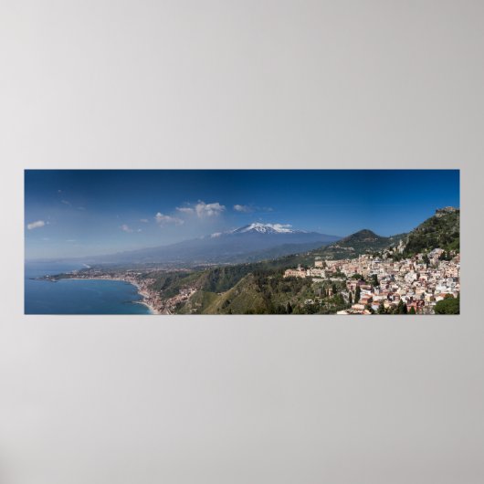 Sicilië - Taormina voor het poster van Etna (Voorkant)