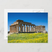 Sicilië - Tempel van Hera in het briefkaart van Se (Voorkant / Achterkant)