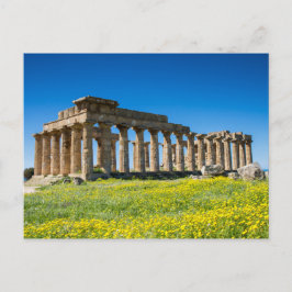 Sicilië - Tempel van Hera in het briefkaart van Se