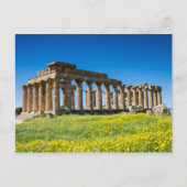 Sicilië - Tempel van Hera in het briefkaart van Se (Voorkant)