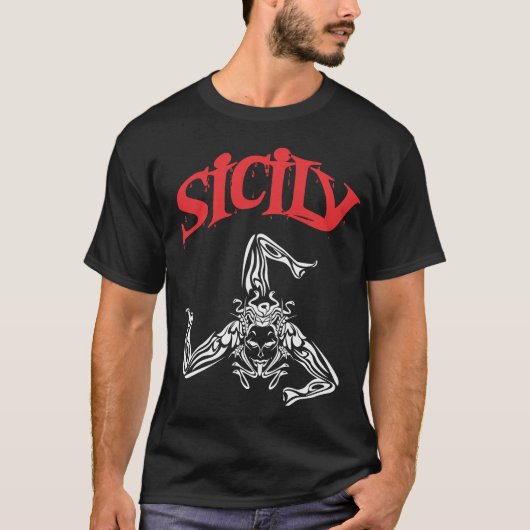 Sicilië Trinacria T-shirt (Voorkant)