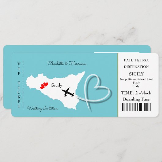 Sicilië Uitnodiging voor weddenschappen (Voorkant / Achterkant)