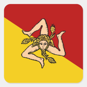 Sicilië Vierkante Sticker