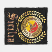 Sicilië Vlag en Embleem Geschenk Dekbed Fleece Deken (Voorkant (Horizontaal))