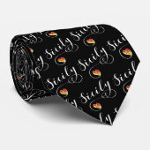 Sicilië Vlag Hart, Siciliaans Stropdas (Opgerold)