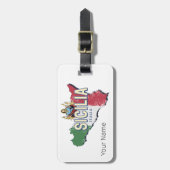 Sicilië Vlag Italië Retro kaart  Souvenir Bagagelabel (Voorkant verticaal)