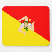 Sicilië vlag Mousepad Muismat (Voorkant)