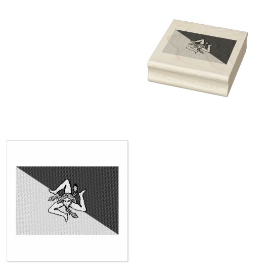 Sicilië vlag Rubberstempel (Gestempeld)