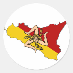 Sicilië Vlag Trinacria Sticker