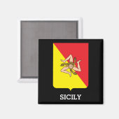 Sicilië* Wapenmagneet Magneet (Voorkant / Achterkant)