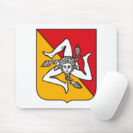 Sicilië Wapenmunt Mousepad Muismat (Met muis)
