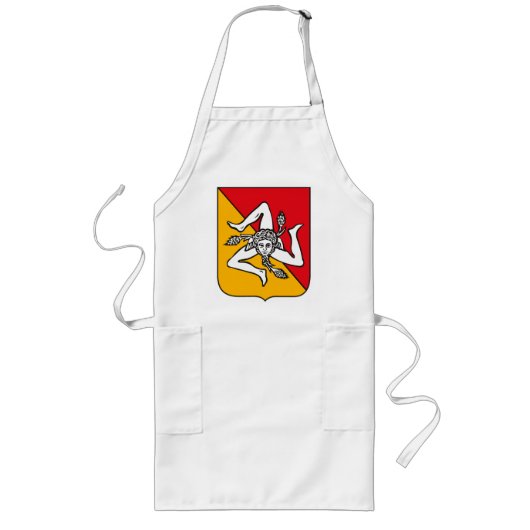 Sicilië wapenschild Apron Lang Schort (Voorkant)