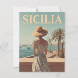 Sicily 50s vintage travel briefkaart