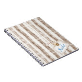 Sicily Cream Rustic Brown Stripes Notitieboek (Rechterzijde)