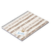 Sicily Cream Rustic Brown Stripes Notitieboek (Linkerzijde)