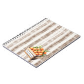Sicily Cream Rustic Brown Stripes Oranges Notitieboek (Linkerzijde)