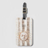 Sicily Cream Rustic Cream Sun Stripes Bagagelabel (Voorkant (verticaal))