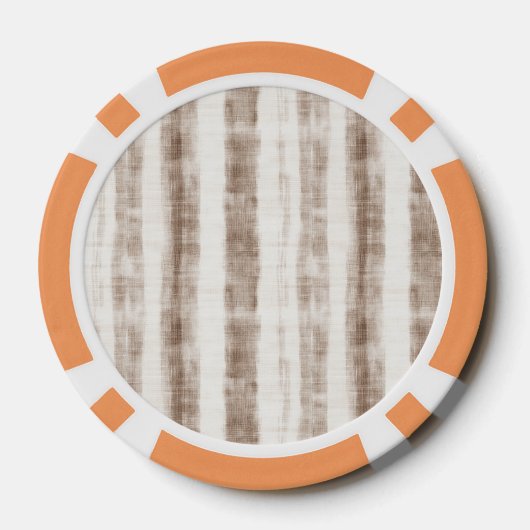 Sicily Cream Rustic Cream Sun Stripes Poker Chips (Achterkant)