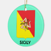 SICILY* het Ornament van Kerstmis van de douane (Links)