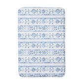 Sicily Italian Rustic Blue Stripes Badmat (Voorkant Verticaal)