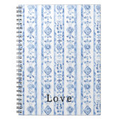 Sicily Italian Rustic Blue Stripes Notitieboek (Voorkant)