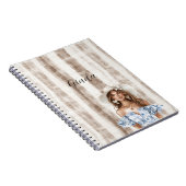 Sicily Rustic Brown Hair Stripes Female Notitieboek (Rechterzijde)