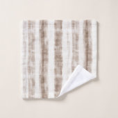Sicily Rustic Brown Stripes  Bad Handdoek (Wasdoekje)