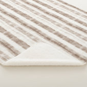 Sicily Rustic Brown Stripes  Sherpa Deken (3/4)